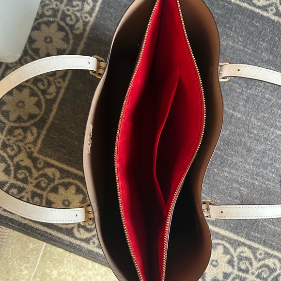 Coach Mollie Tote with Cherry Heart Print on Canvas HTF - Picture 4 of 16